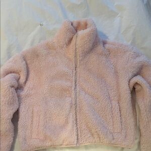 Sunday Best Aritzia Blush Pink Fleece Jacket